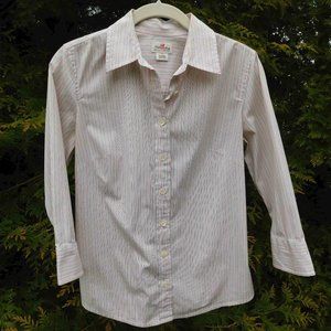 J. Crew Haberdashery Pastel Pinstripe Buttondown Top